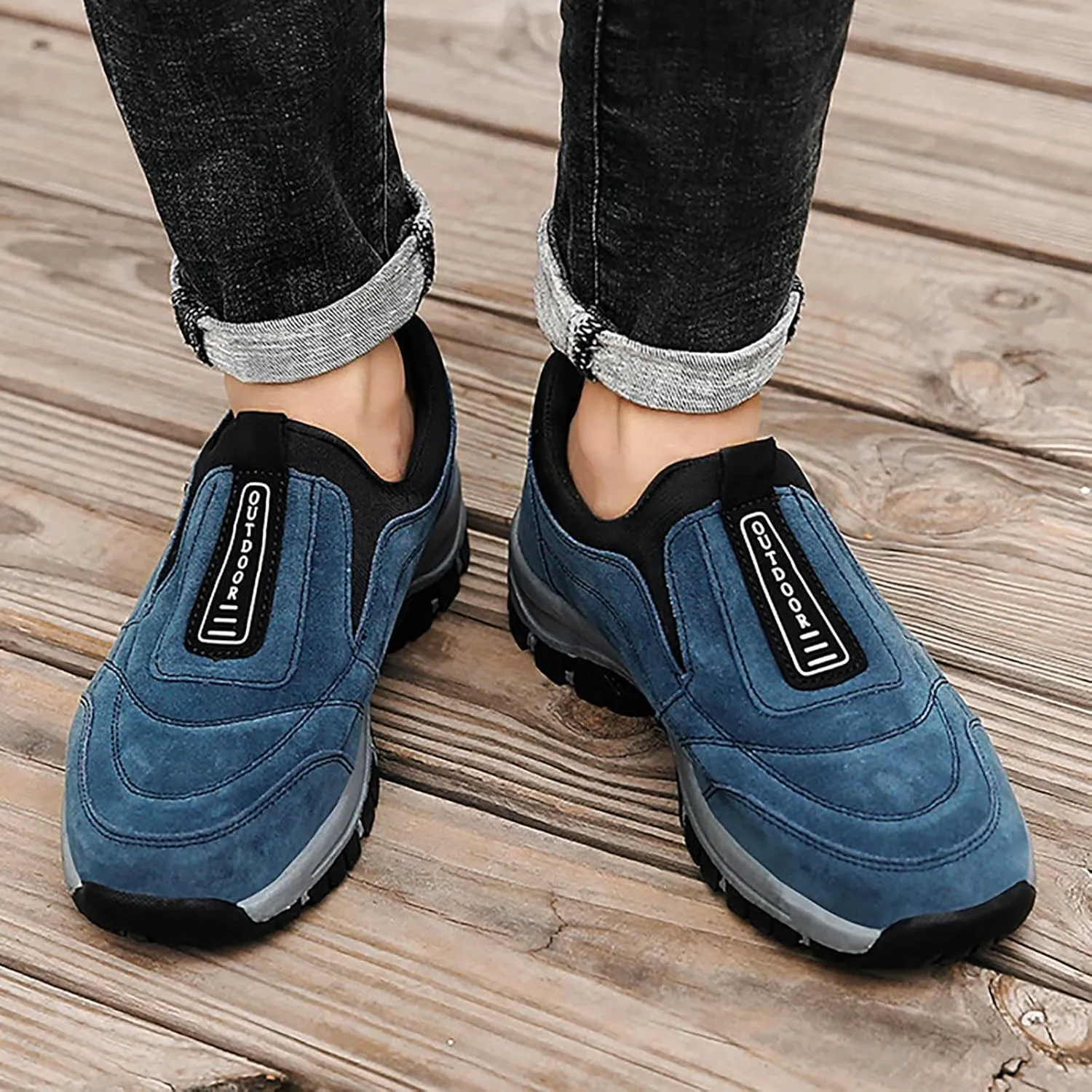 Waterproof Shoes for Men Breathable Trekking Trails Shoes Non-Slip Hiking Shoes Lightweight Casual Walking Shoes