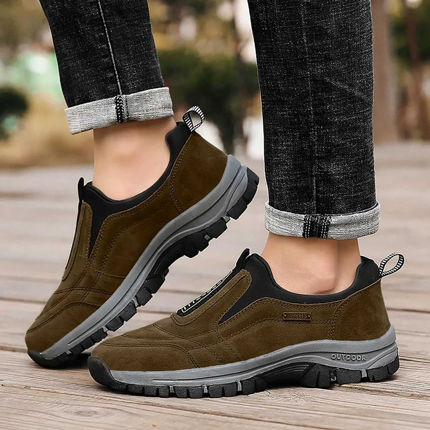Waterproof Shoes for Men Breathable Trekking Trails Shoes Non-Slip Hiking Shoes Lightweight Casual Walking Shoes