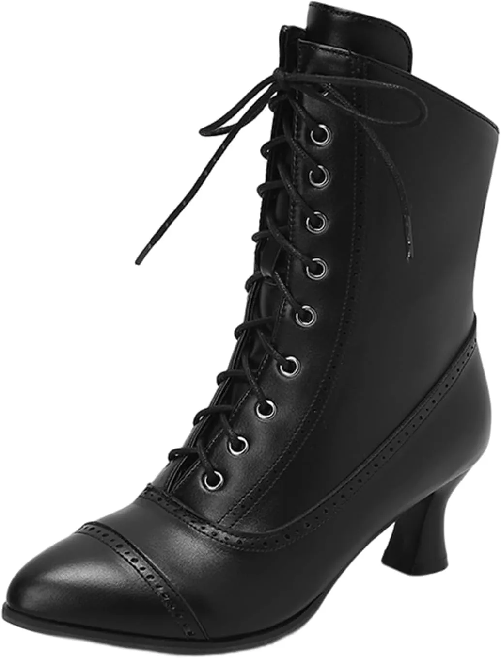 Western Boots Women Womens Ankle Boots Low Heel Fashion Women's British Kitten Heels Side Zipper Motorcycle Boots