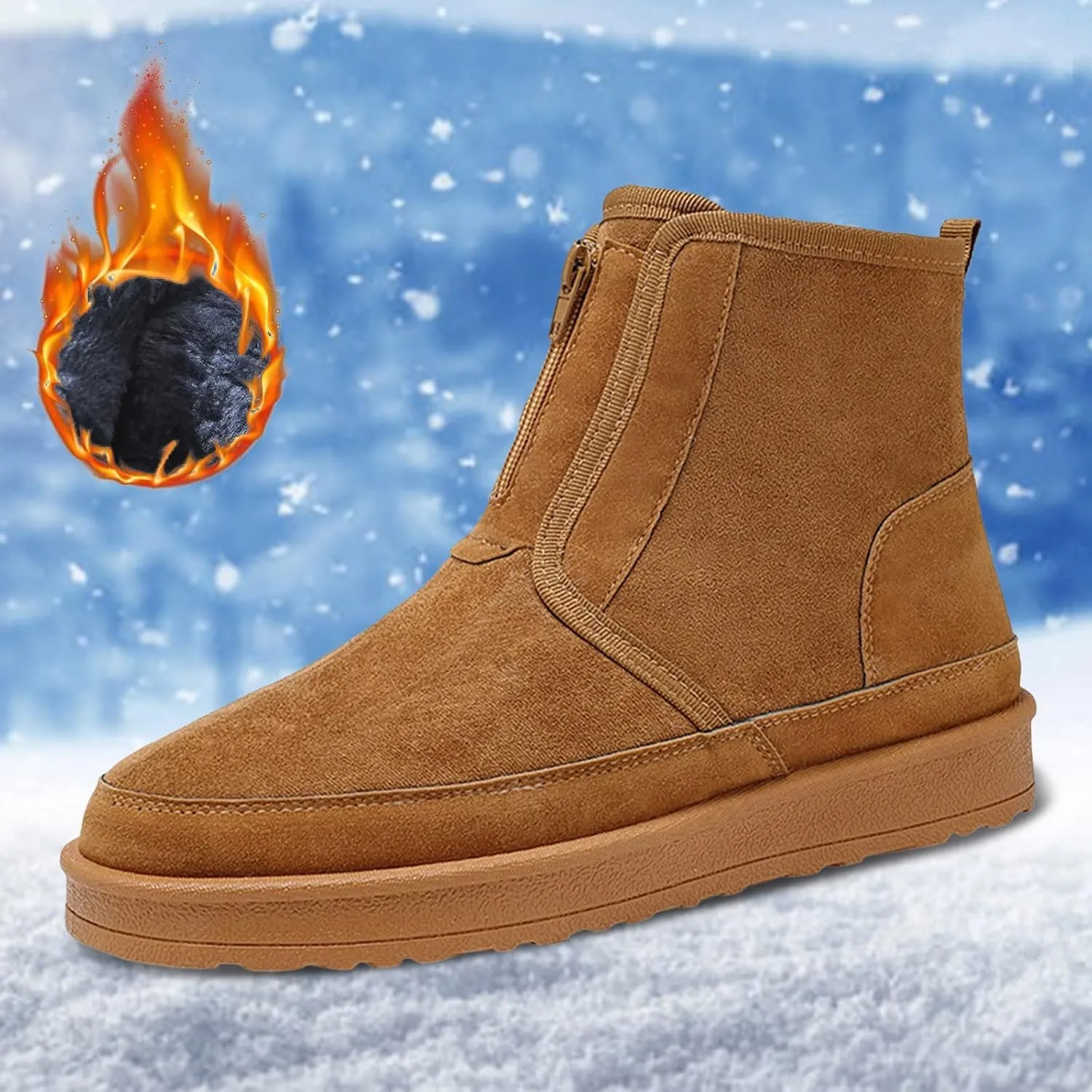 Winter Boots for Women Waterproof Slip ons Women's Winter Boots Waterproof Womens Winter Boots Size 10 Wide Width Women's Winter Booties Slippers Botas Nieve Largas