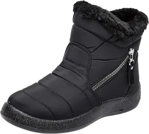 Winter Snow Boots for Women Wide Calf Women's Classic Non-Slip Ankle Snow Boots Black Winter Boots 8.5 Women Outdoor Boots Women Rubber Botas Invierno Mujer Nieve