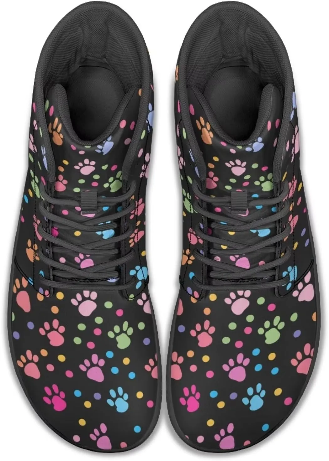 Women Men Running Shoes High Top Barefoot Sneakers Leather