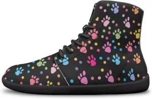 Women Men Running Shoes High Top Barefoot Sneakers Leather