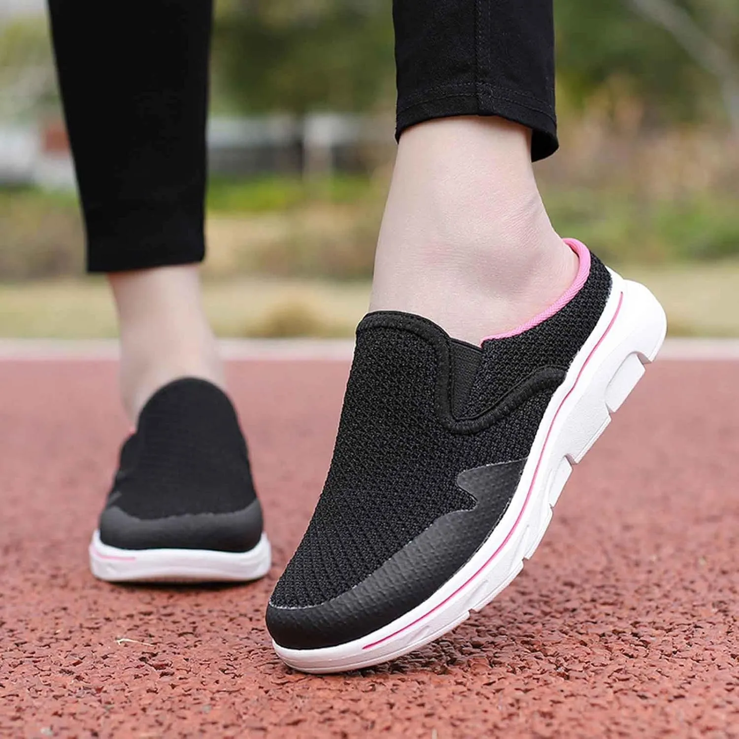 Women's Breathable Slip-On Casual Shoes Lightweight Low Heel Comfortable Walking Sneakers for Daily Wear