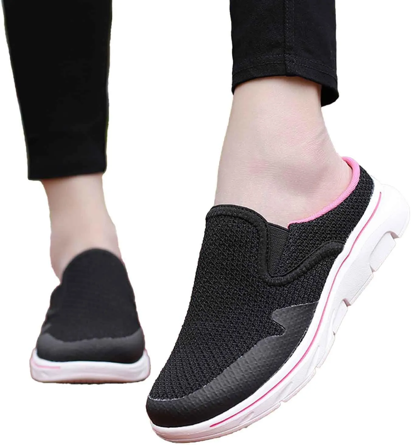 Women's Breathable Slip-On Casual Shoes Lightweight Low Heel Comfortable Walking Sneakers for Daily Wear