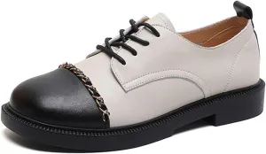 Women's Classic Lace Up Oxfords,Comfortable Casual Business Office Work Shoes