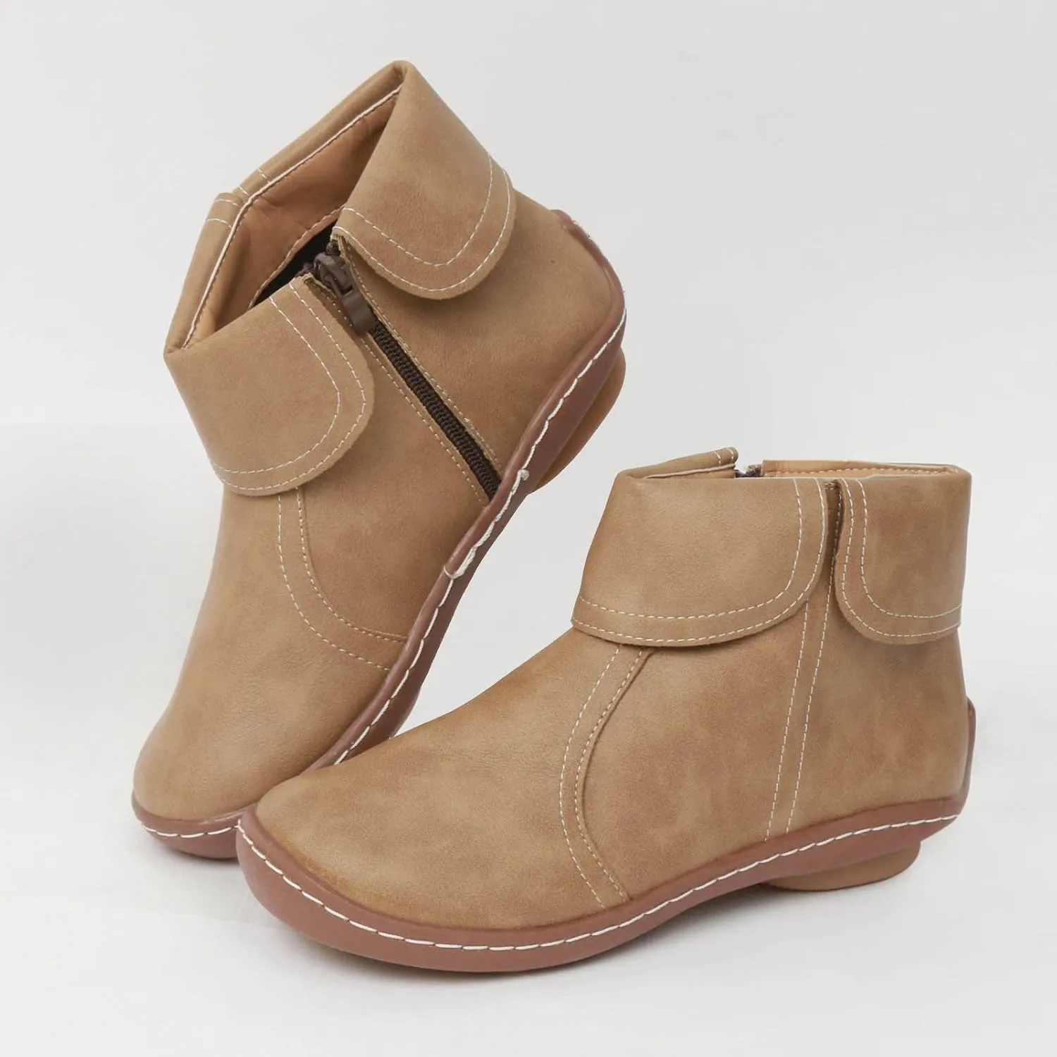 Womens Cowboy Boots Comfortable Chunky High Heel Round Toe Boots for Women Ankle Breathable Lace Short Cowgirl Boots