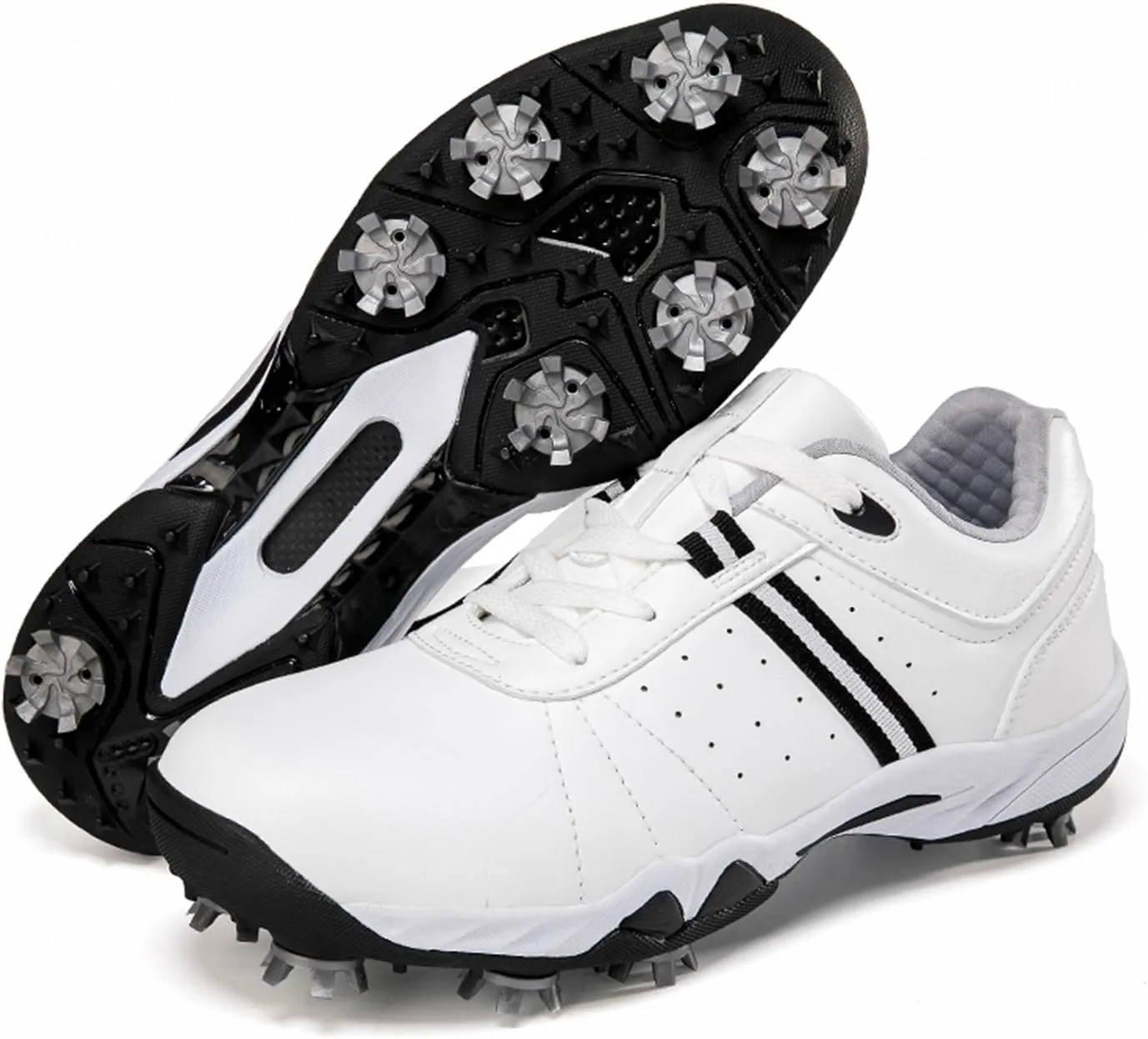 Women's Golf Shoes, Waterproof and Breathable Golf Shoes with Spikes for Ladies