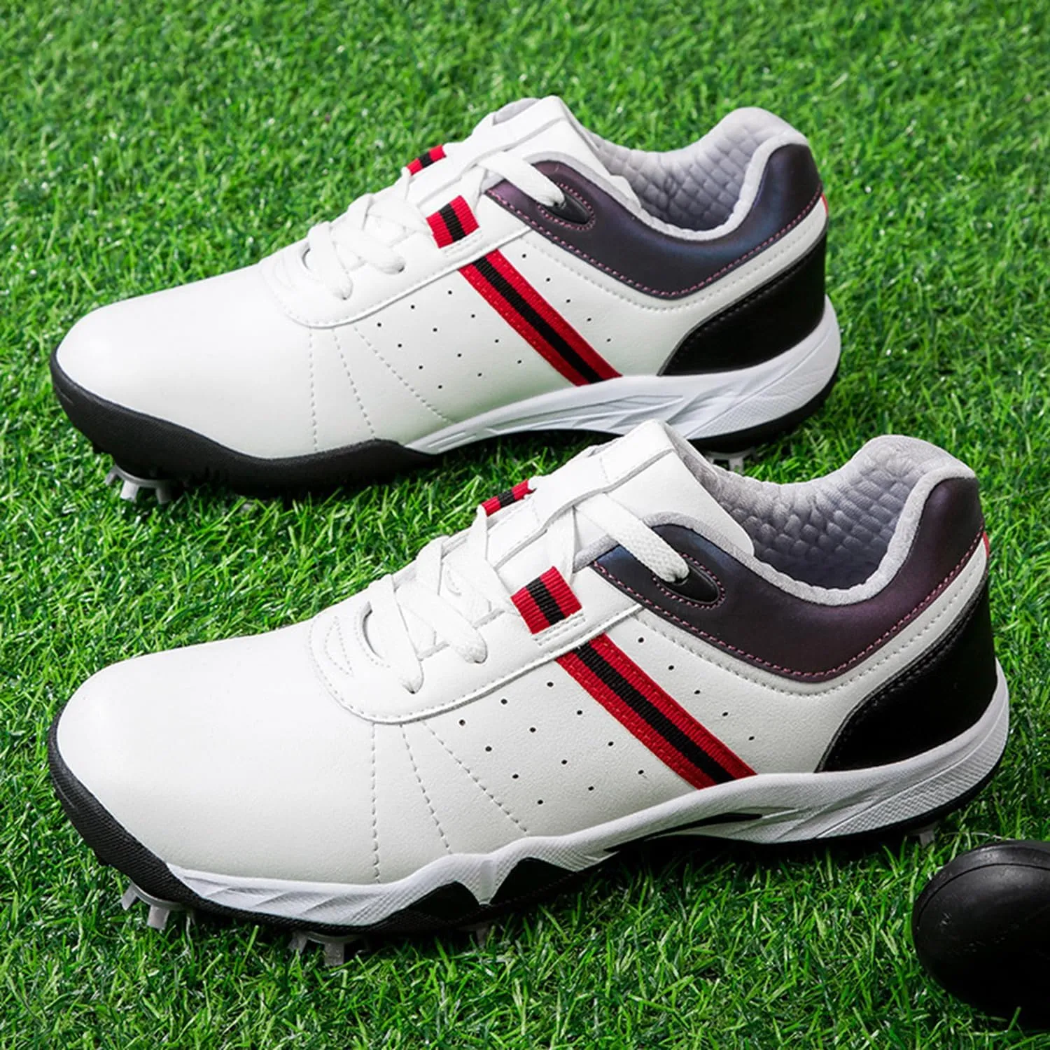 Women's Golf Shoes, Waterproof and Breathable Golf Shoes with Spikes for Ladies