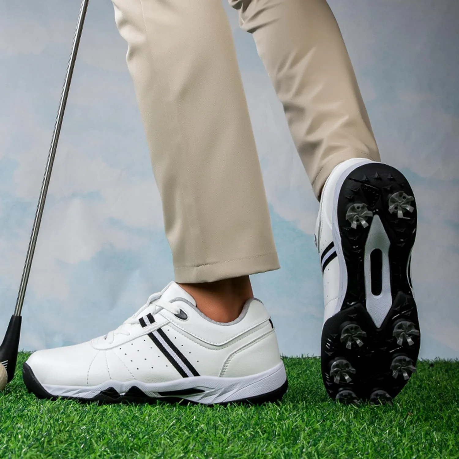 Women's Golf Shoes, Waterproof and Breathable Golf Shoes with Spikes for Ladies