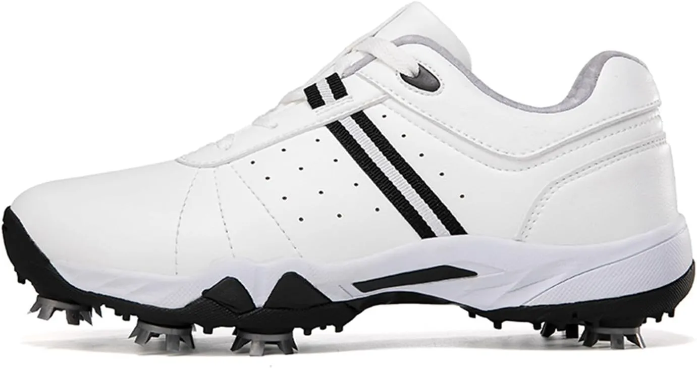 Women's Golf Shoes, Waterproof and Breathable Golf Shoes with Spikes for Ladies