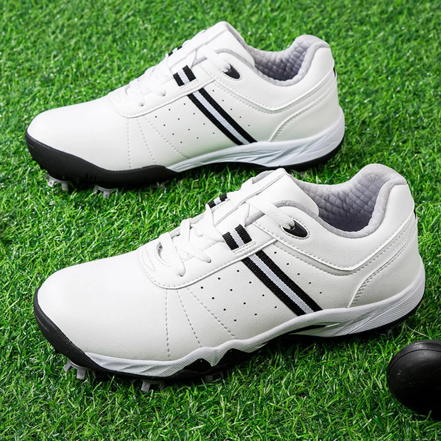 Women's Golf Shoes, Waterproof and Breathable Golf Shoes with Spikes for Ladies
