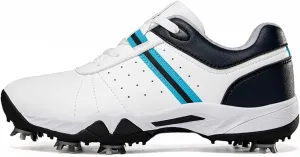Women's Golf Shoes, Waterproof and Breathable Golf Shoes with Spikes for Ladies
