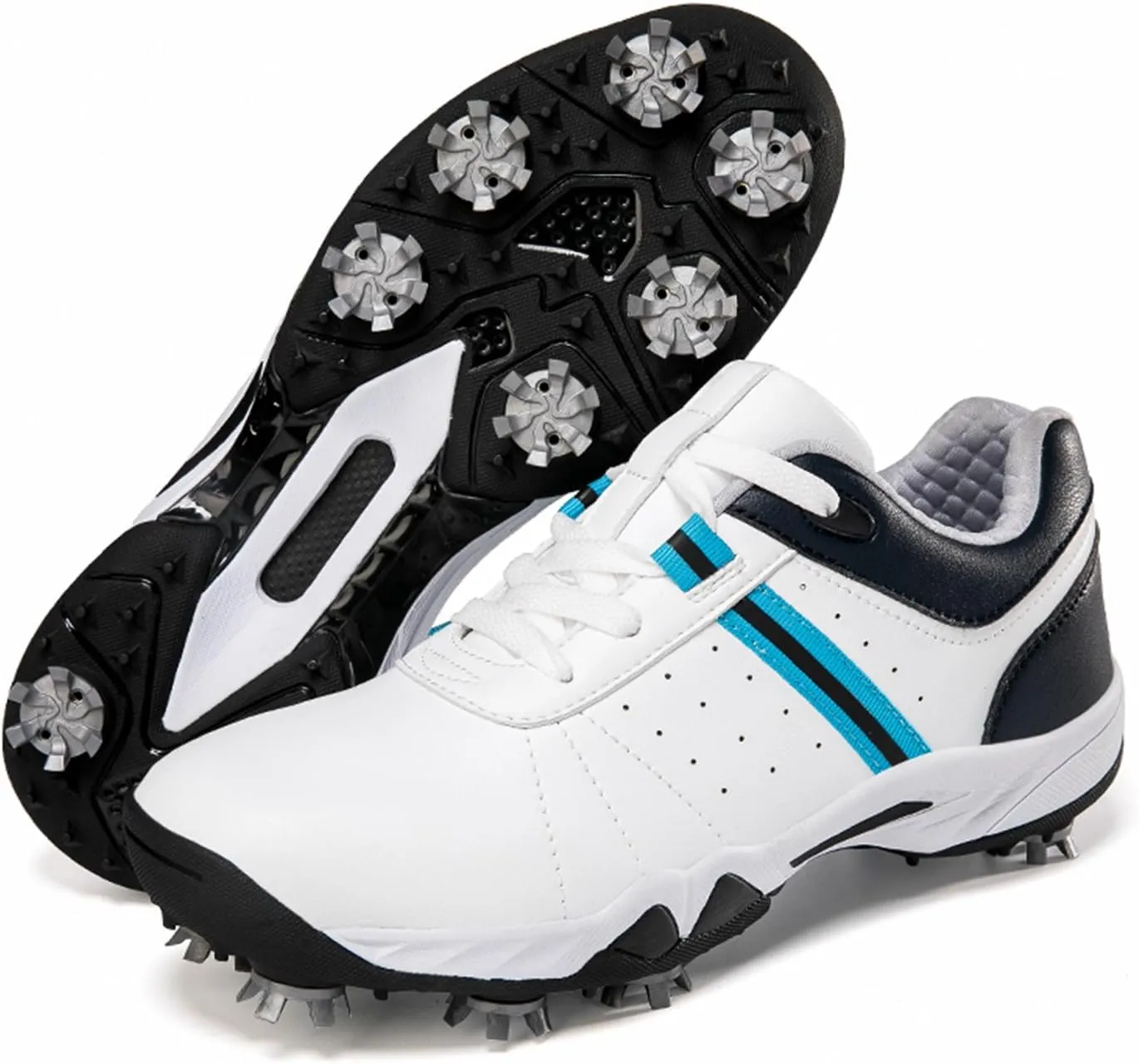 Women's Golf Shoes, Waterproof and Breathable Golf Shoes with Spikes for Ladies