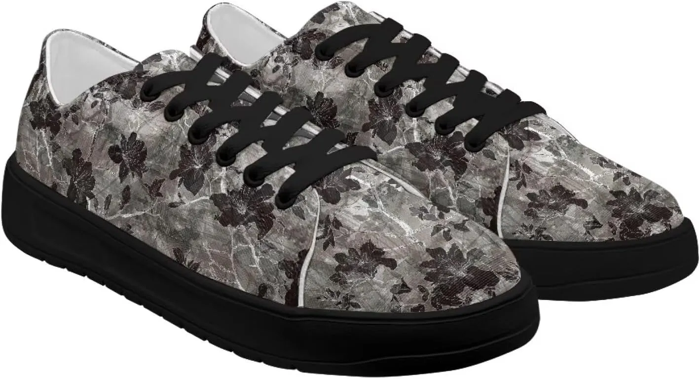 Women's Lace up Low Top Canvas Shoes Low Top Sneakers Fashion Casual Sneakers with Arch Support Comfy Flats 5.5-13.5
