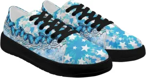 Women's Lace up Low Top Canvas Shoes Low Top Sneakers Fashion Casual Sneakers with Arch Support Comfy Flats 5.5-13.5