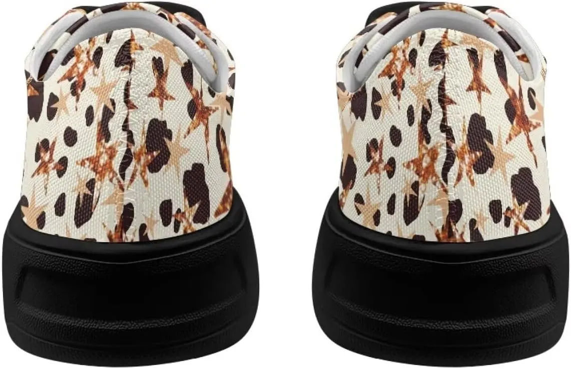 Women's Lace up Low Top Canvas Shoes Low Top Sneakers Fashion Casual Sneakers with Arch Support Comfy Flats 5.5-13.5