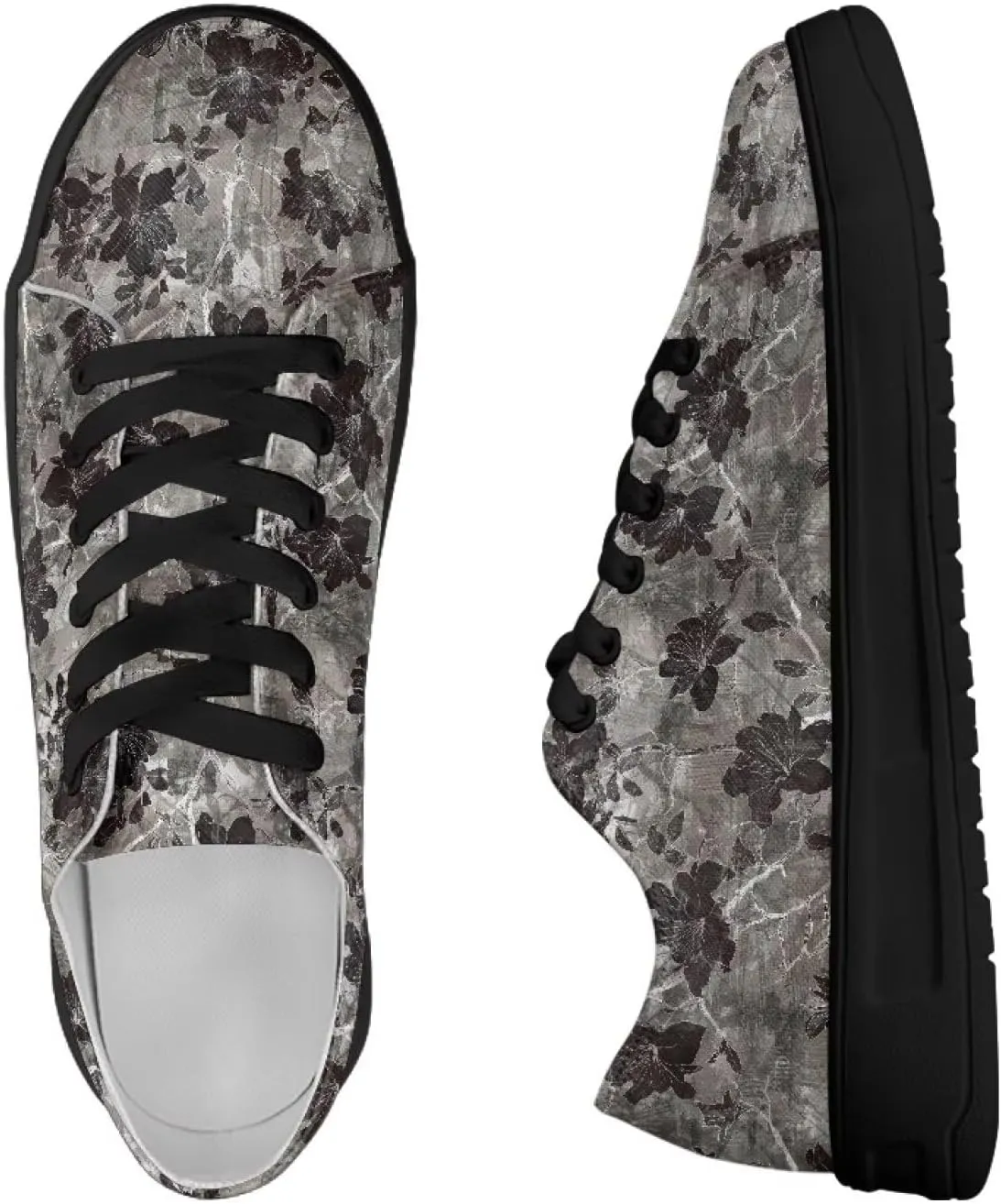 Women's Lace up Low Top Canvas Shoes Low Top Sneakers Fashion Casual Sneakers with Arch Support Comfy Flats 5.5-13.5