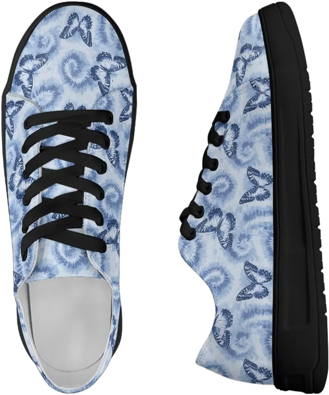 Women's Lace up Low Top Canvas Shoes Low Top Sneakers Fashion Casual Sneakers with Arch Support Comfy Flats 5.5-13.5