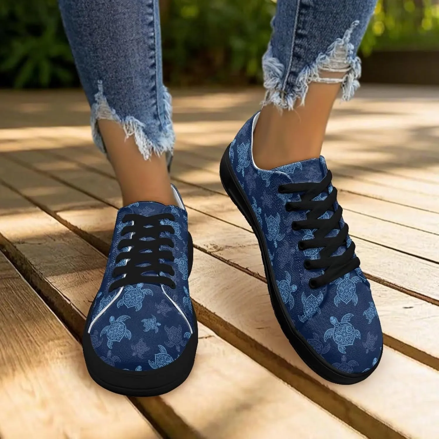 Women's Lace up Low Top Canvas Shoes Low Top Sneakers Fashion Casual Sneakers with Arch Support Comfy Flats 5.5-13.5