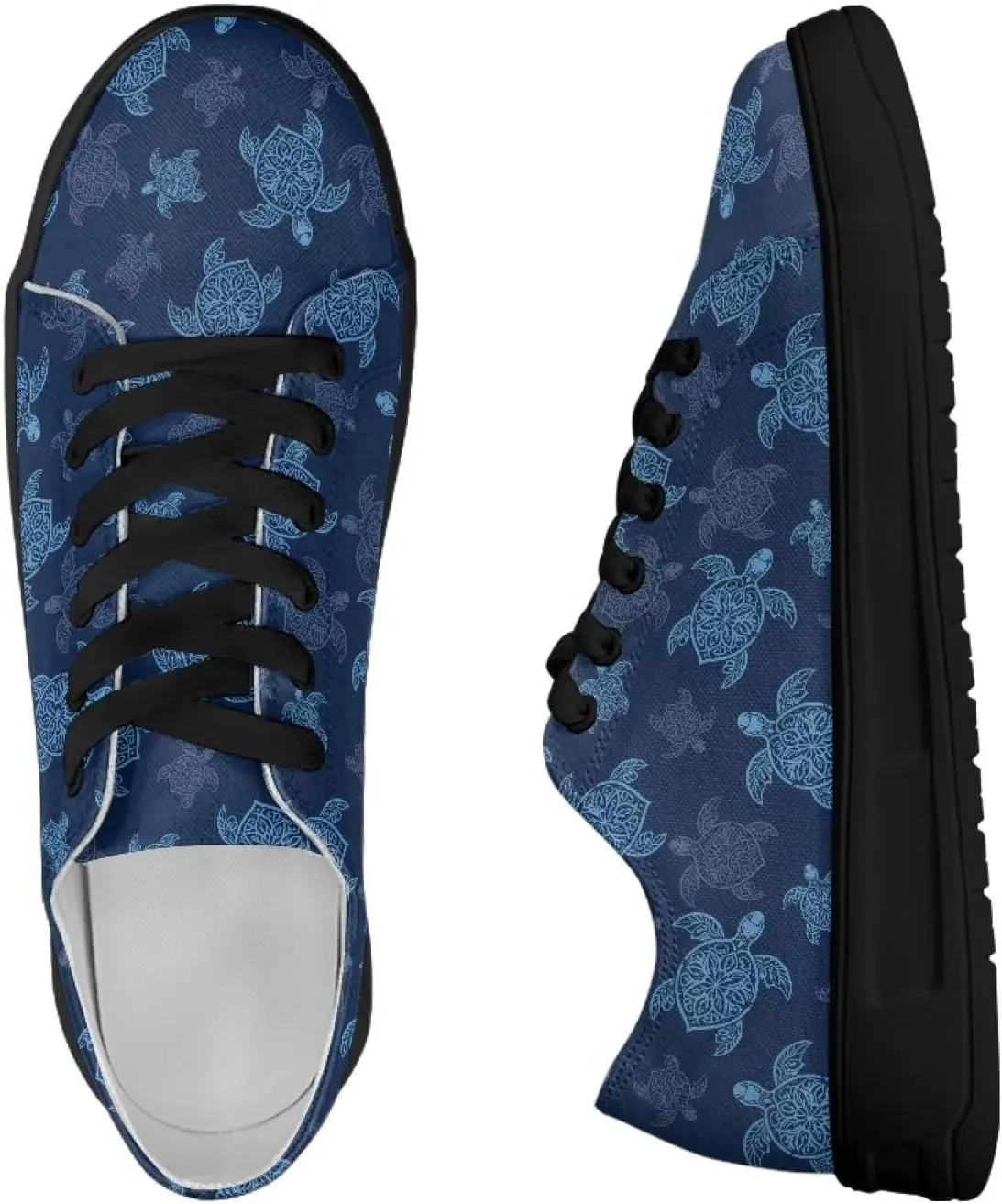 Women's Lace up Low Top Canvas Shoes Low Top Sneakers Fashion Casual Sneakers with Arch Support Comfy Flats 5.5-13.5