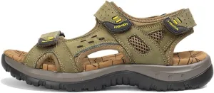 Womens Leather Ankle Strap Beach Hiking Sandals