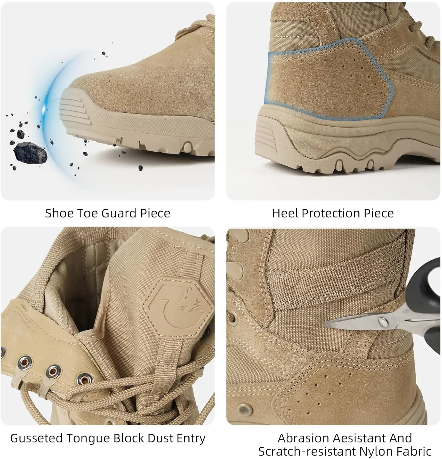 Women's Lightweight Tactical Work Boots Military Combat Motorcycle Boots For Women 8 Inch Army Desert Boots