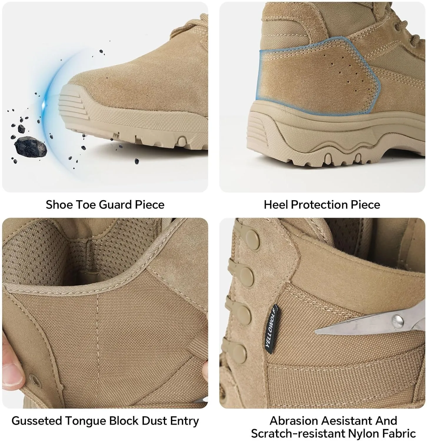 Women's Lightweight Tactical Work Boots Military Combat Motorcycle Boots For Women 8 Inch Army Desert Boots