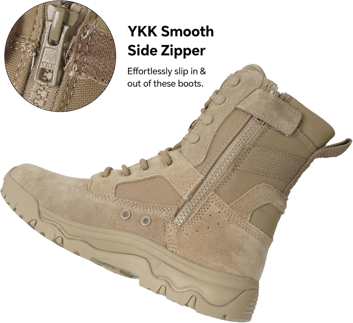 Women's Lightweight Tactical Work Boots Military Combat Motorcycle Boots For Women 8 Inch Army Desert Boots