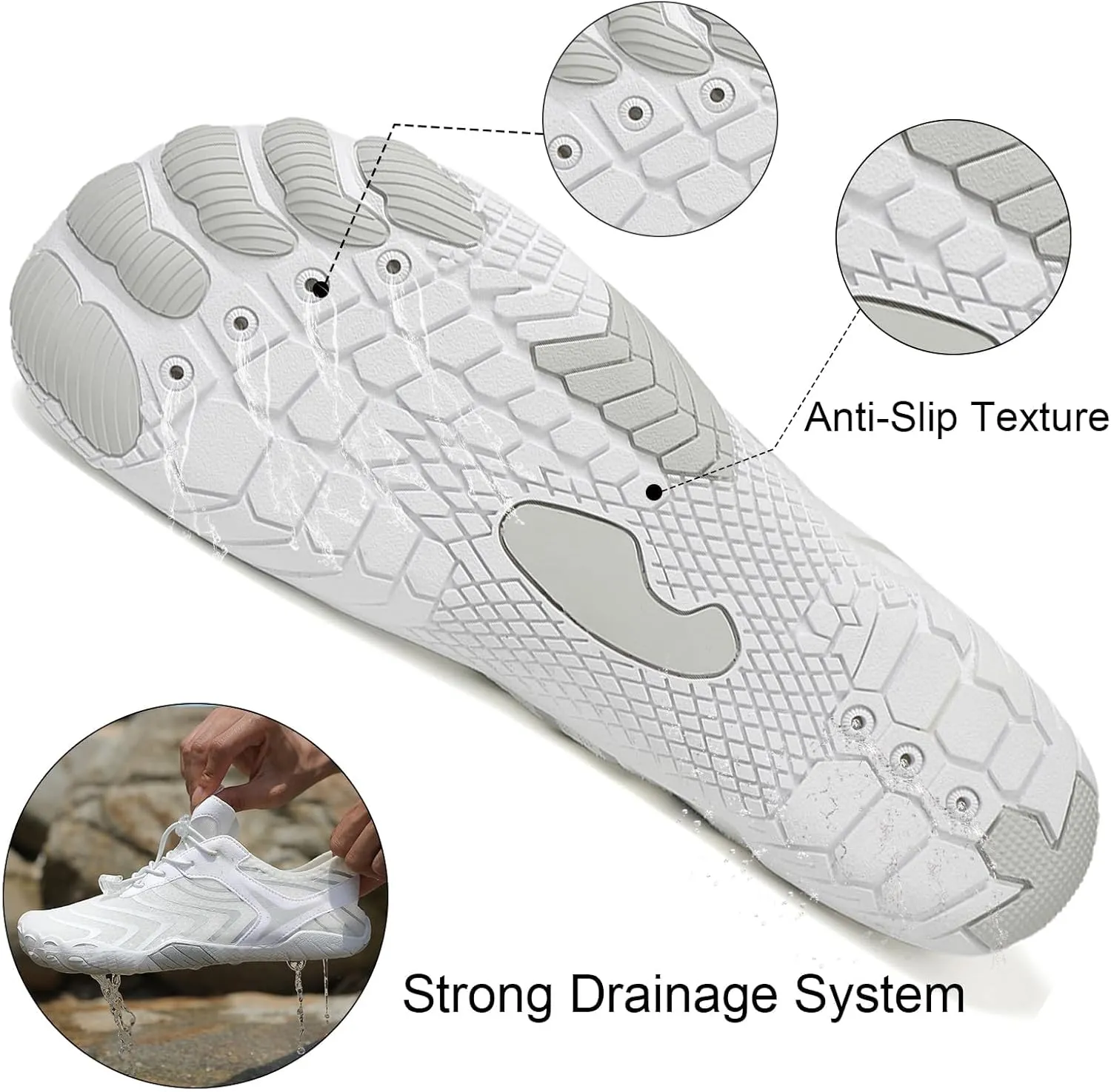 Womens Mens Hike Barefoot Shoes,Non-Slip Healthy Trail Running Shoes,Quick Dry & Non-Slip Fashion Hiking Footwear,Lightweight Wide Toe Box Breathable Surf Comfortwear