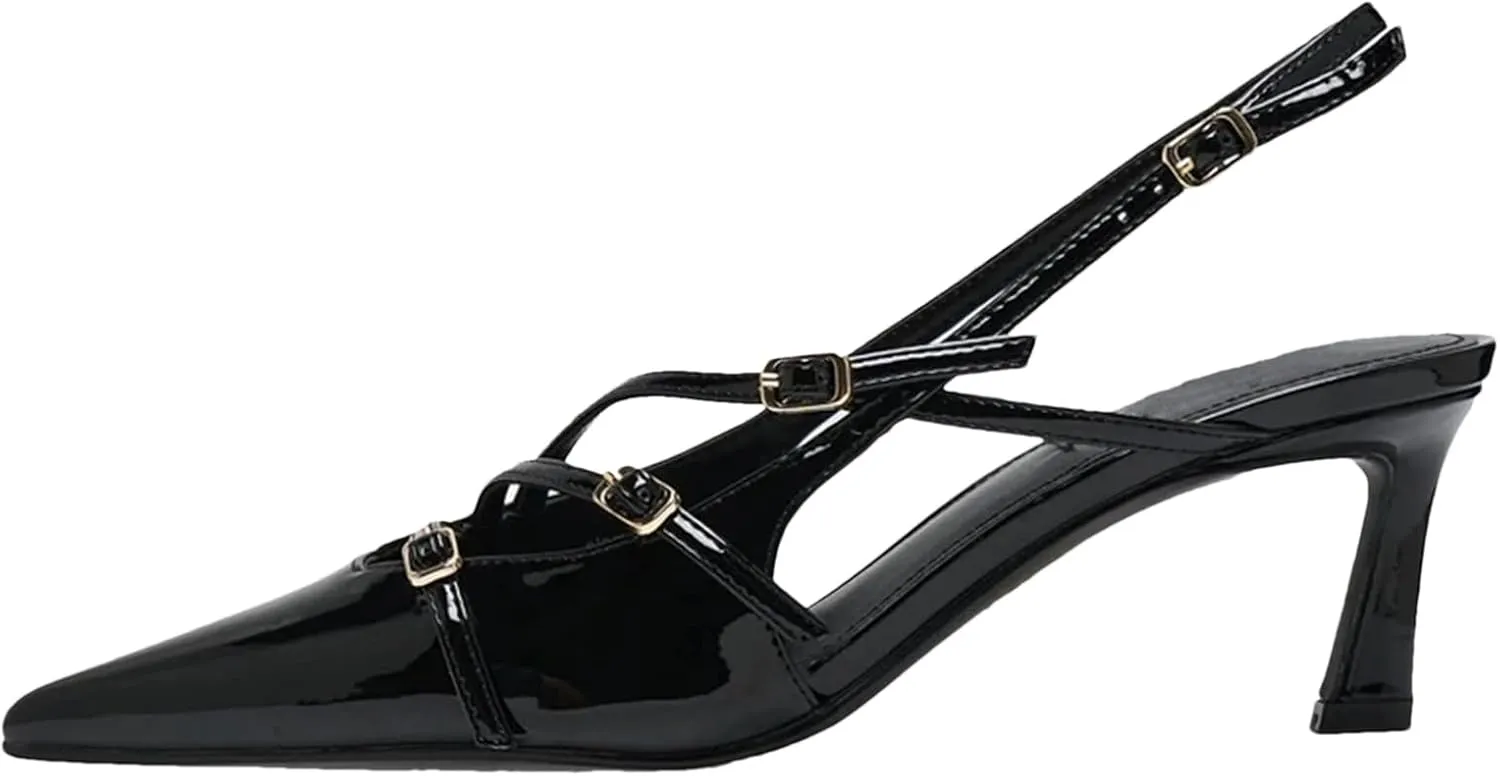 Women's Retro Roman High Heels Summer Leather Buckle High Heel Sandals