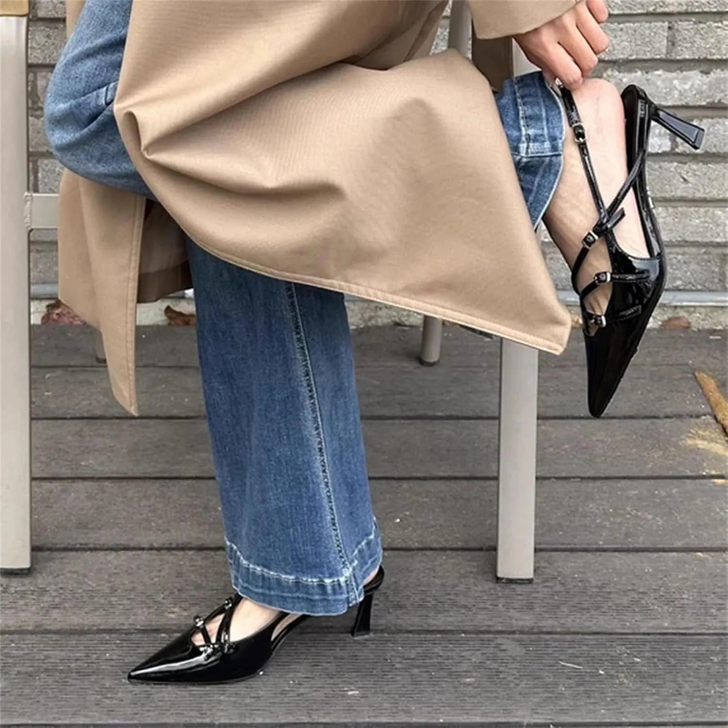 Women's Retro Roman High Heels Summer Leather Buckle High Heel Sandals