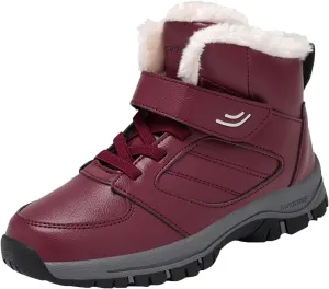 Women's Snow Boots Ankle Snow Boots Size 9 Wide for Women Winter Boots for Women Slip ons Black Leather Winter Boots for Women Womens Tall Winter Boots