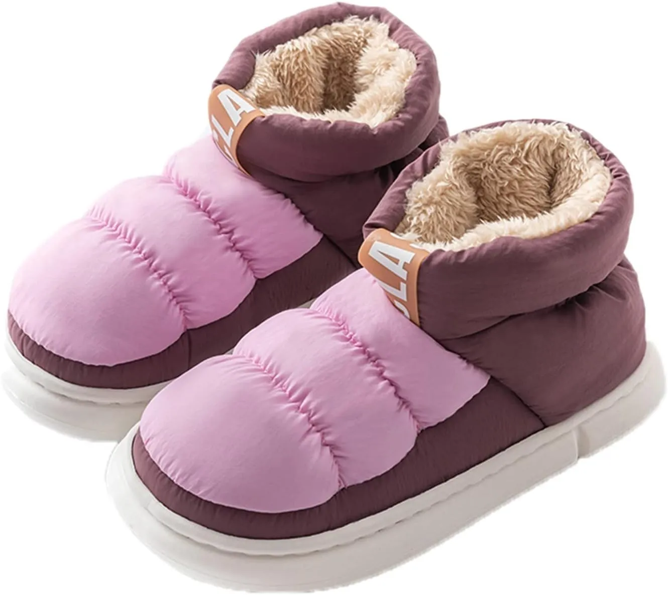 Women's Snow Boots Ankle Snow Boots Size 9 Wide for Women Winter Boots for Women Slip ons Black Leather Winter Boots for Women Womens Tall Winter Boots