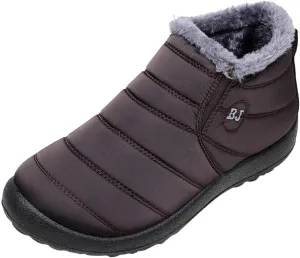Womens Snow Boots Wide Width Snow Boots for Women 8.5 Wide Women's Boots Winter Wide Black Ankle Boots for Women Low Heel Winter Waterproof Womens Boots Insulated