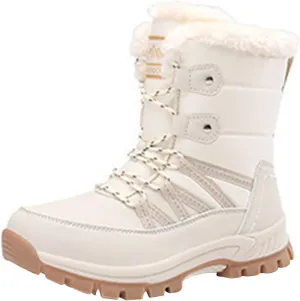 Women's Snowboard Boots Tall Winter Boots for Women Waterproof Snow Boots Red Fur Boots Womens Slip on Winter Boots Size 11 Sales Clearance