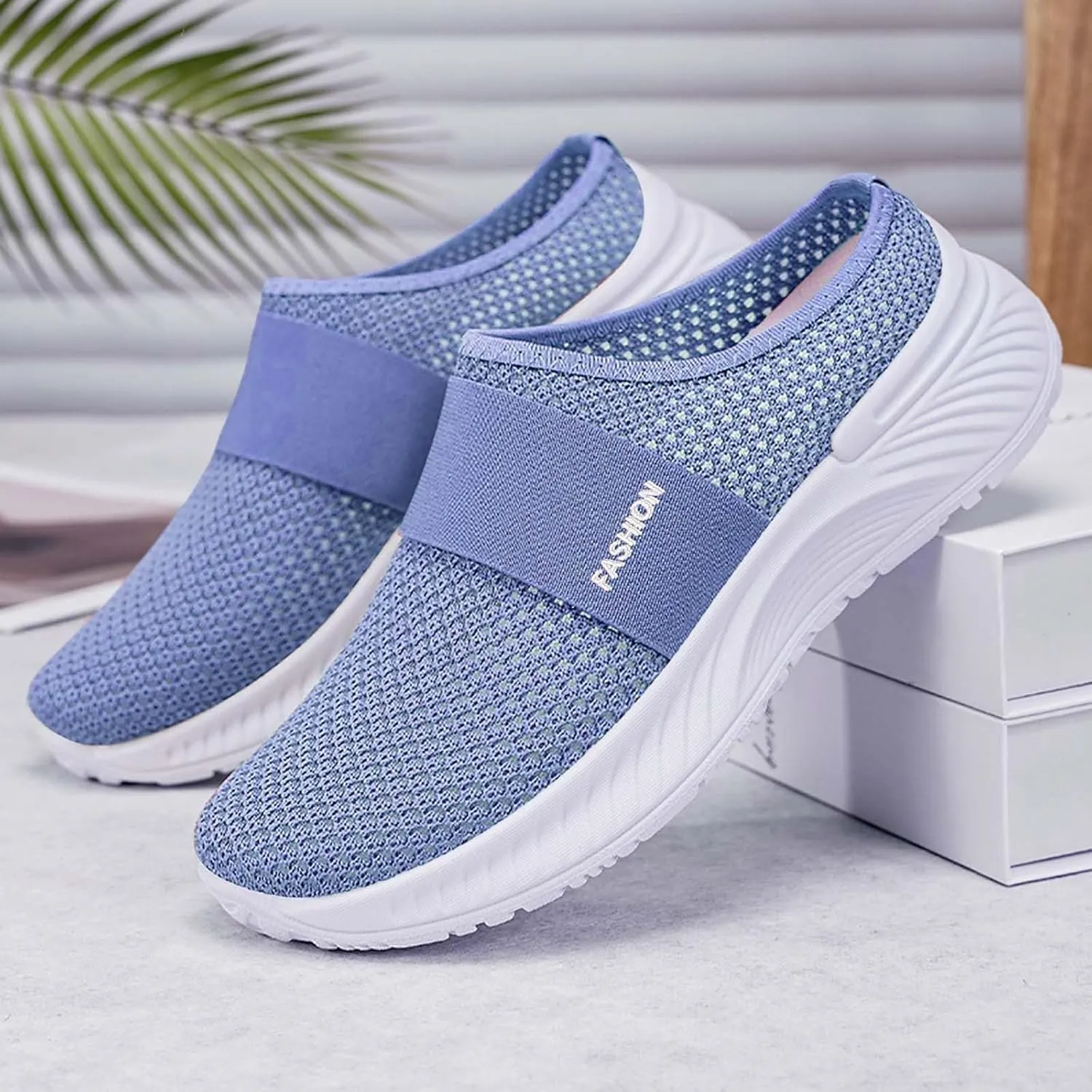 Women's Summer Casual Shoes Breathable Comfortable Soft Sole Slip On Walking Footwear Lightweight for Daily Wear