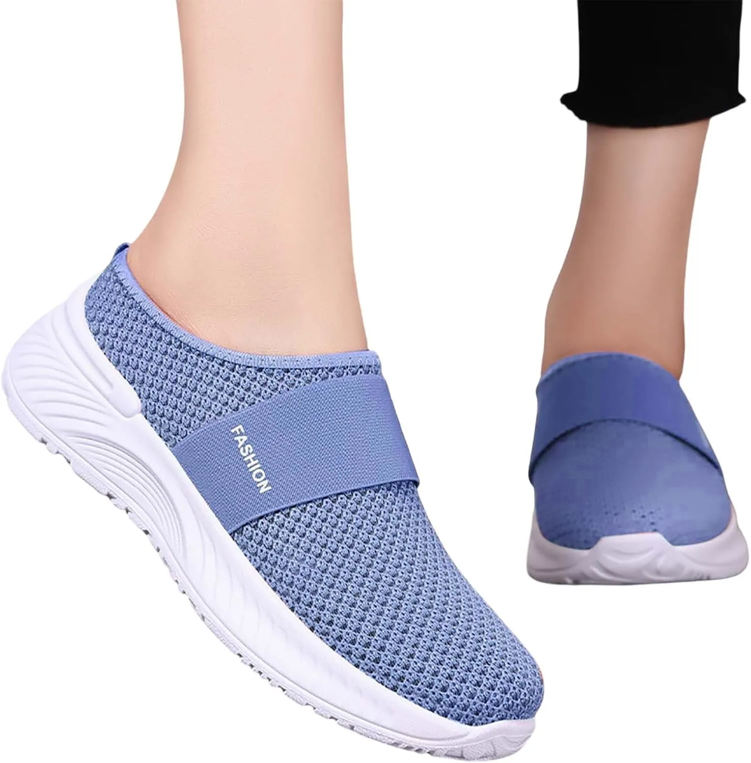 Women's Summer Casual Shoes Breathable Comfortable Soft Sole Slip On Walking Footwear Lightweight for Daily Wear