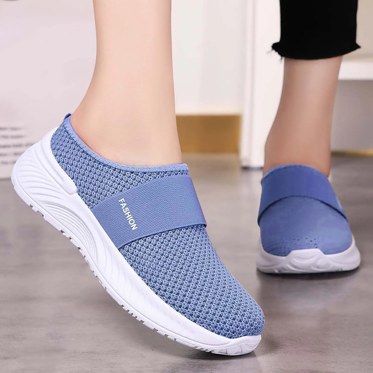 Women's Summer Casual Shoes Breathable Comfortable Soft Sole Slip On Walking Footwear Lightweight for Daily Wear