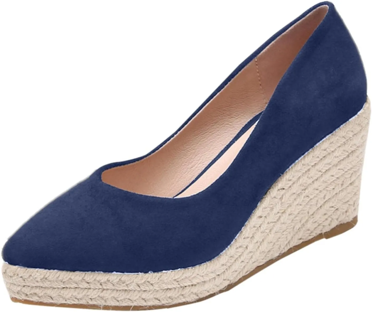 Womens Summer Fashion Close Toe Breathable Flatform Wedge Heel Sandals Espadrille Non Slip Shoes with Arch Support for