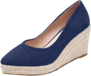 Womens Summer Fashion Close Toe Breathable Flatform Wedge Heel Sandals Espadrille Non Slip Shoes with Arch Support for