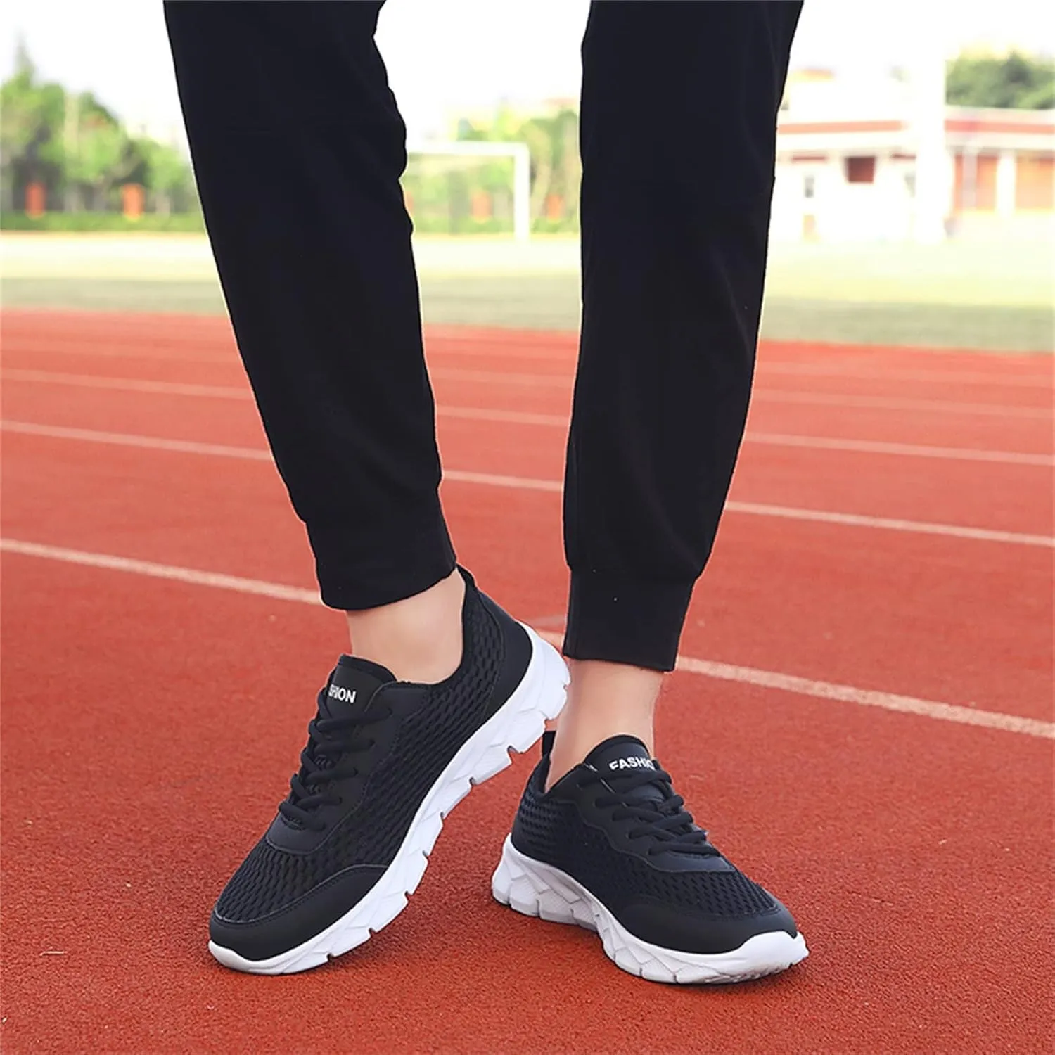 Womens Tennis Shoes Mesh Casual Slip On Shoes Waterproof Sneakers Women's Soft Sole Mesh Comfort Orthopedic White Basketball Shoe White Loafers
