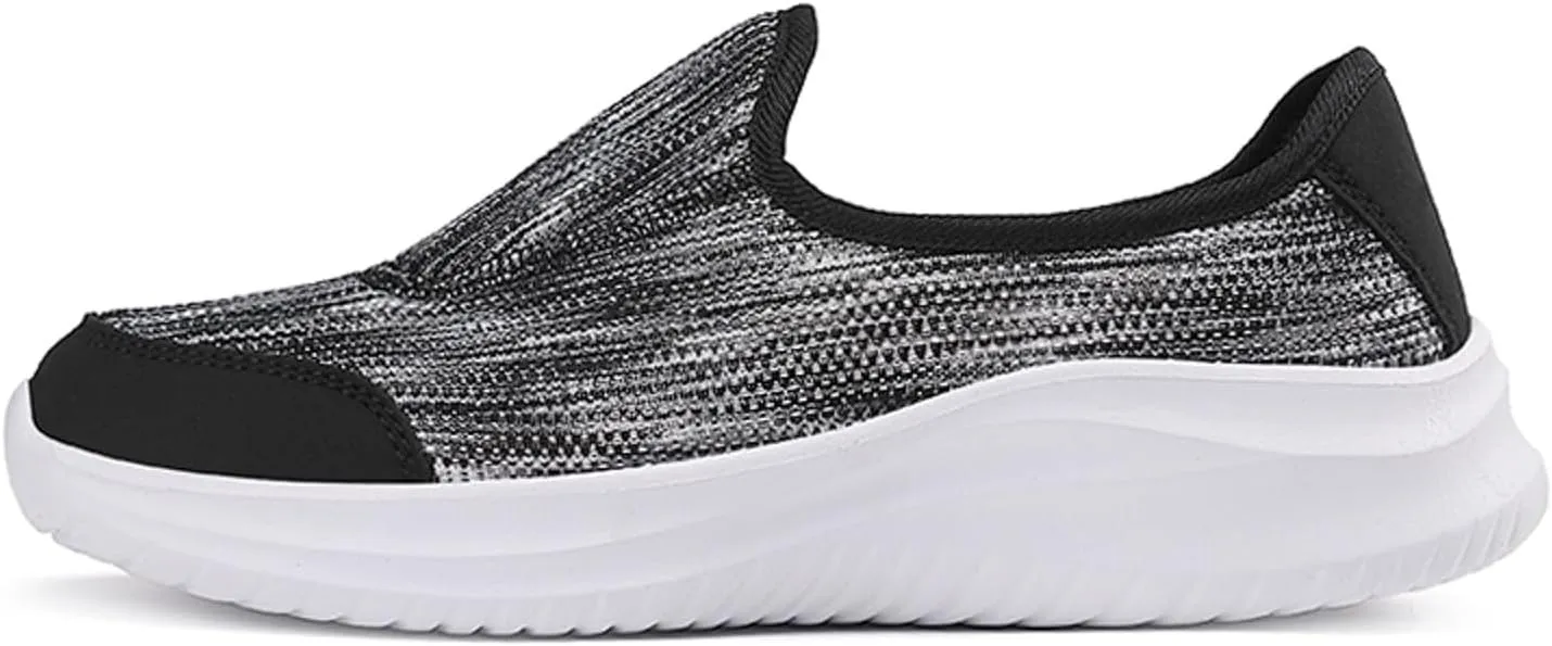 Womens Walking Shoes Slip on Non Slip Memory Foam Arch Support Running Shoes Breathable Gym Workout Shoes Lightweight Fashion Sneakers