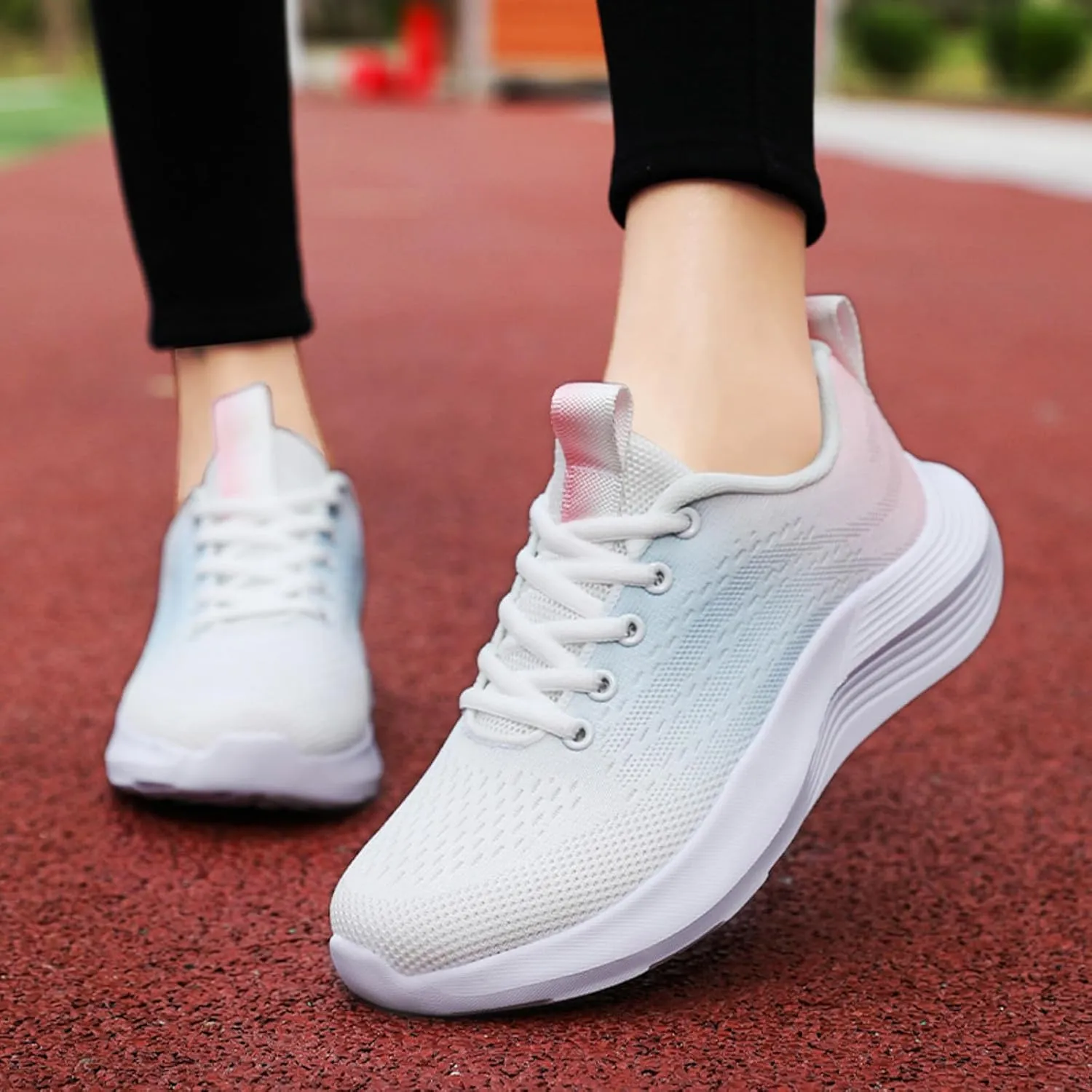 Womens Walking Shoes Slip on Non Slip Memory Foam Running Shoes Wide Width Breathable Gym Workout Shoes Ladies 2024 Fashion Sneakers