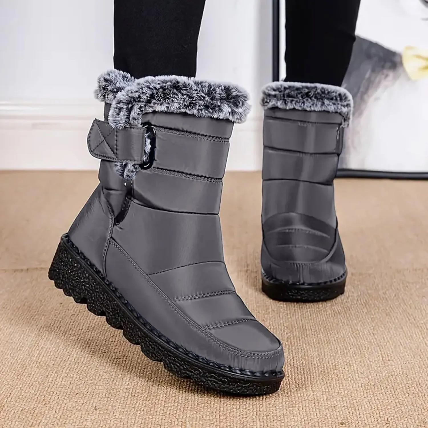 Womens Winter Boots Snow Boots for Women Models Cotton Shoes Padded And Thickened Warmth Heightened Thick Bottom