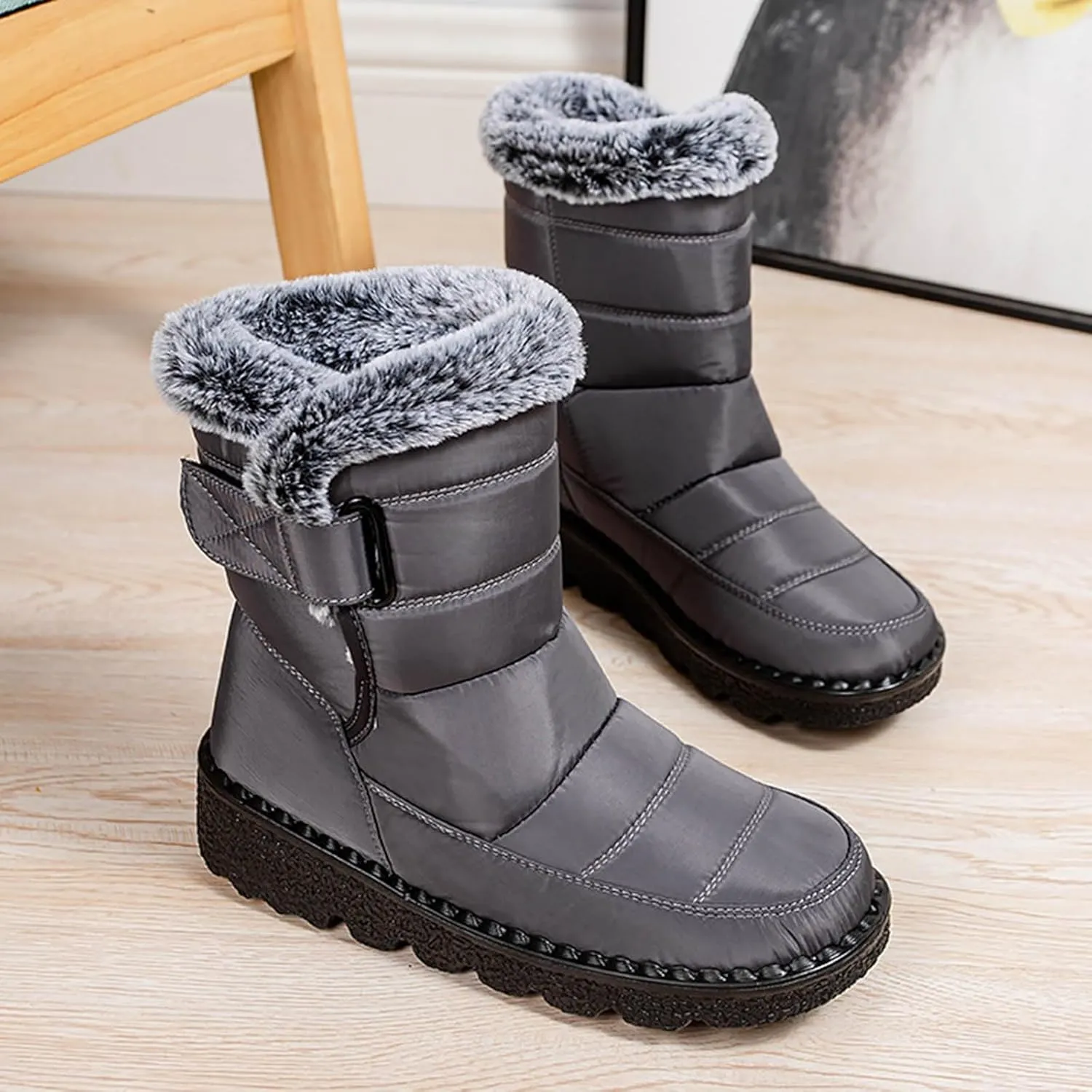 Womens Winter Boots Snow Boots for Women Models Cotton Shoes Padded And Thickened Warmth Heightened Thick Bottom