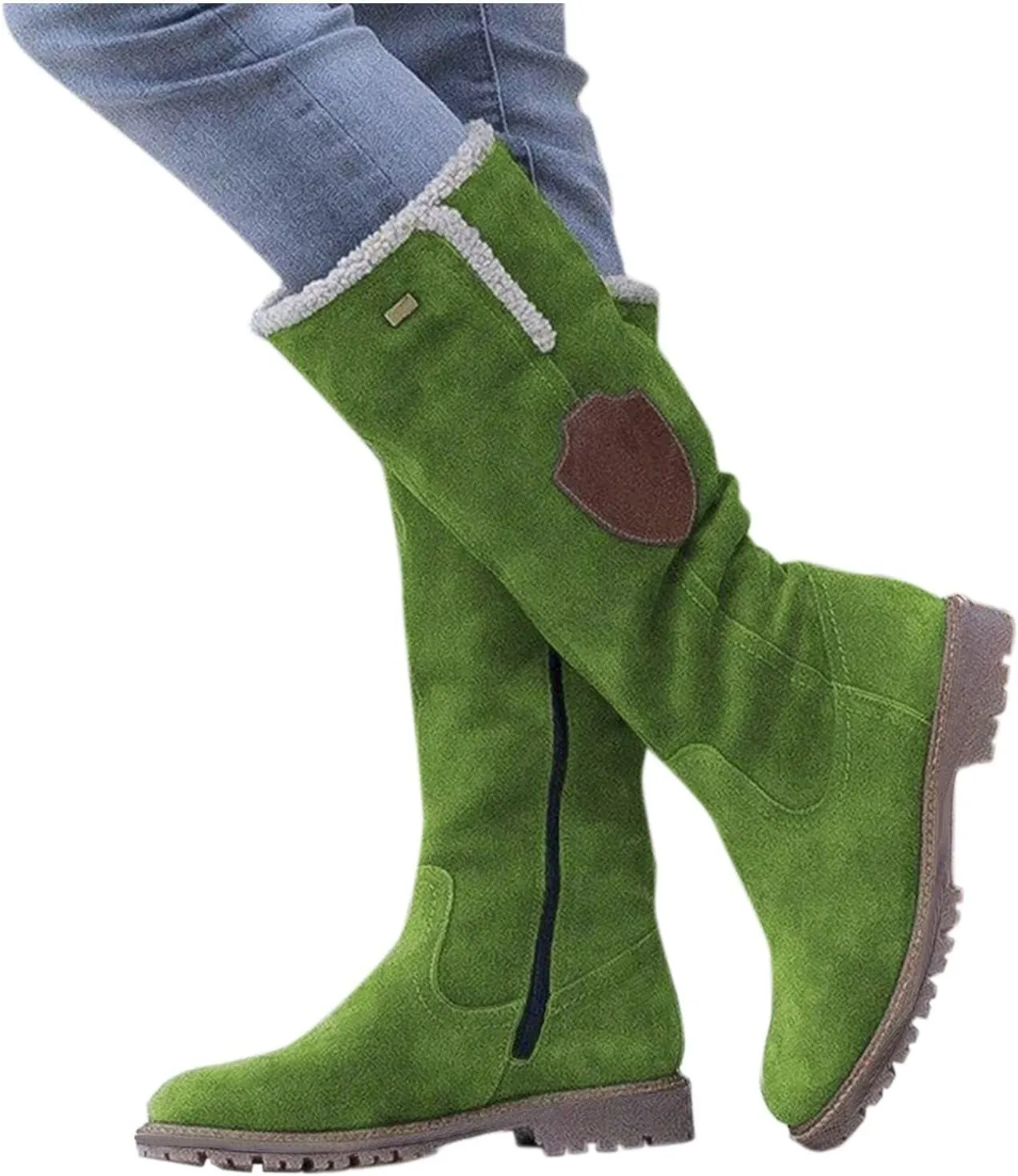 Womens Winter Snow Boots Fur Lined Warm Ankle Boots Womens Tall Slip on Snow Boots Fashion Winter Boots for Women 2023 Women Winter Boots Women Casual Warm Platform High Heels Botas Para Nieve Mujer