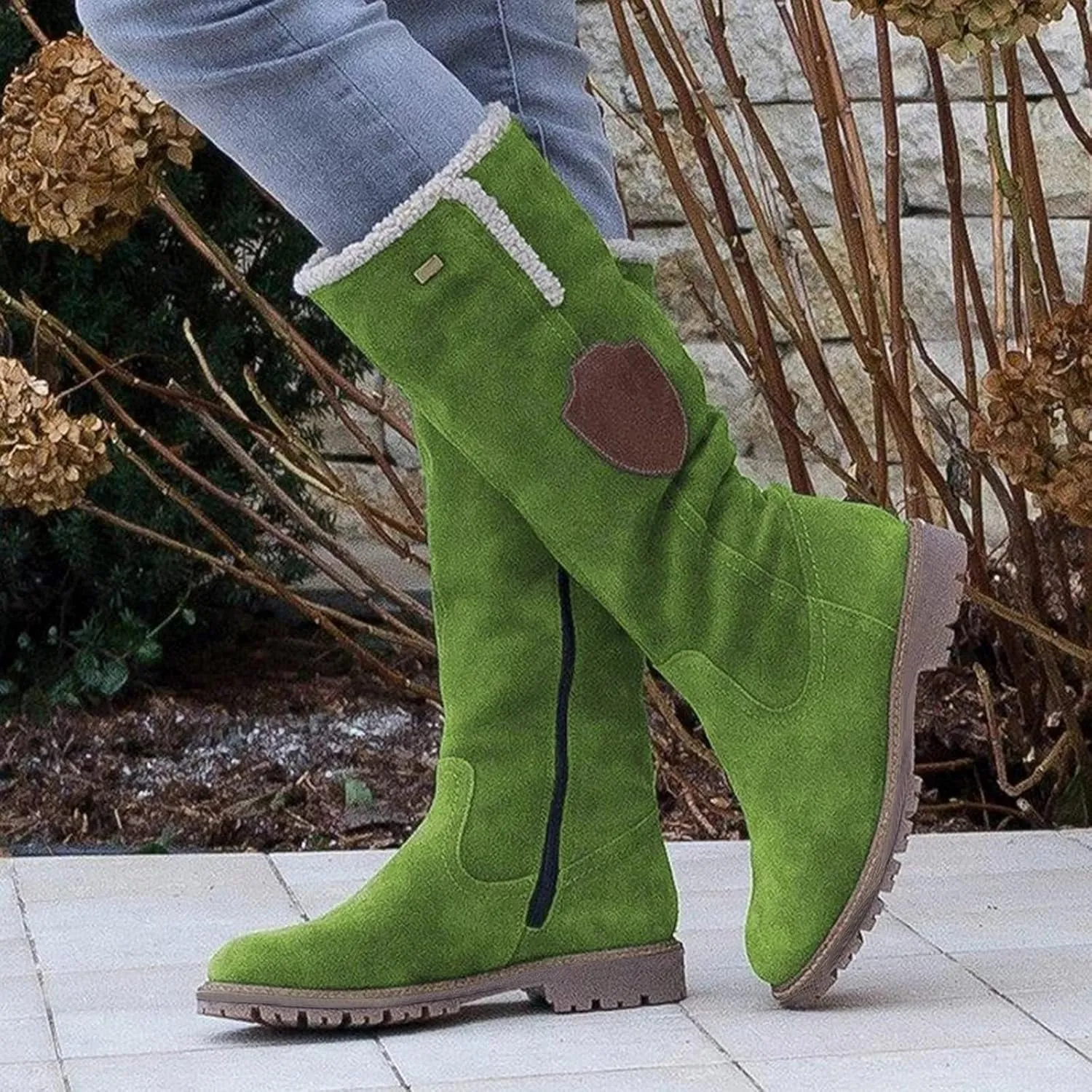 Womens Winter Snow Boots Fur Lined Warm Ankle Boots Womens Tall Slip on Snow Boots Fashion Winter Boots for Women 2023 Women Winter Boots Women Casual Warm Platform High Heels Botas Para Nieve Mujer