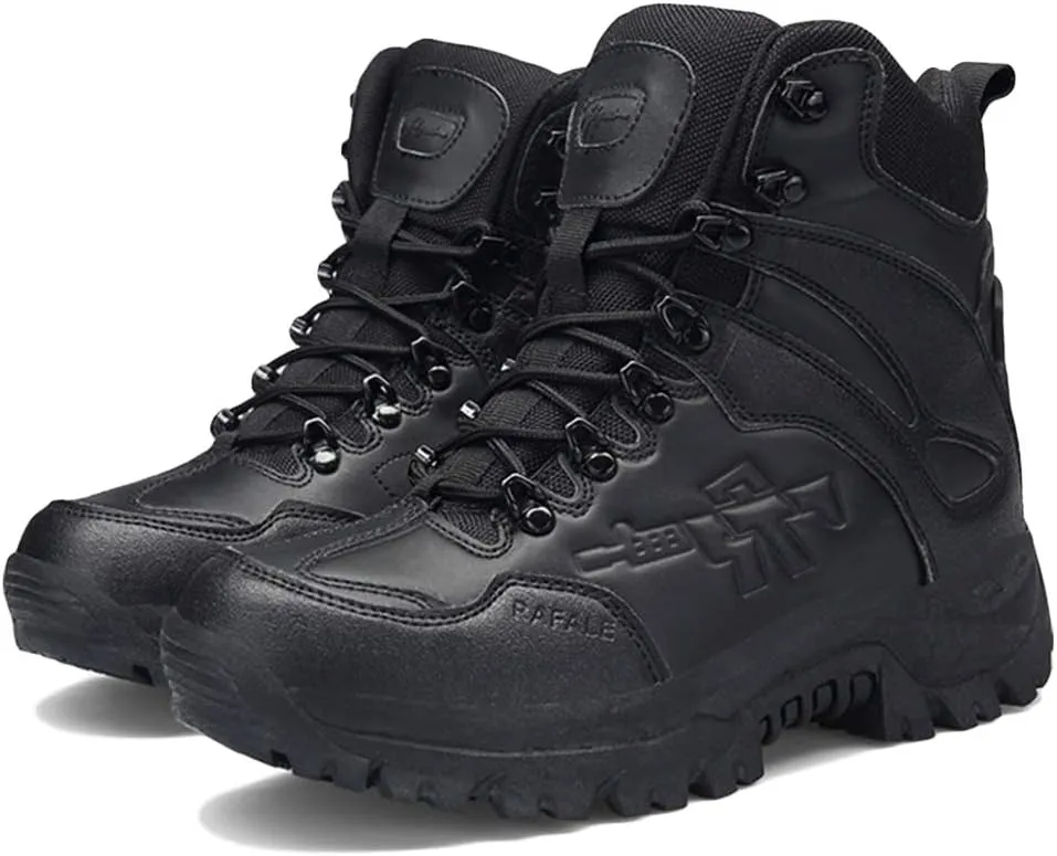 Wygwlg Men's Army Safety Shoes Military Desert Combat Boot Waterproof Low Rise Hiking Boots Action Protection Boots