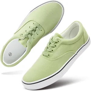 yageyan Men??s Low Top Canvas Walking Shoes Lace-up Fashion Sneakers Casual